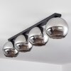 Koyoto  Ceiling Light glass 25 cm chrome, Smoke-coloured, 4-light sources