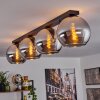 Koyoto  Ceiling Light glass 25 cm chrome, Smoke-coloured, 4-light sources