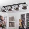Koyoto  Ceiling Light glass 25 cm chrome, Smoke-coloured, 4-light sources