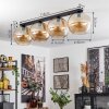 Koyoto  Ceiling Light glass 30 cm Amber, 4-light sources