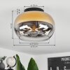 Molloy Ceiling Light gold, clear, Smoke-coloured, 1-light source