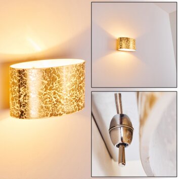 RAPAR Wall Light chrome, gold, 1-light source
