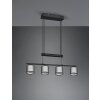 Trio Burton Pendant Light black, 4-light sources