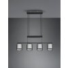 Trio Burton Pendant Light black, 4-light sources