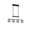 Trio Burton Pendant Light black, 4-light sources