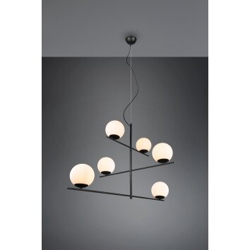 Trio Pure Pendant Light black, 6-light sources