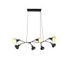Trio Roxie Pendant Light brass, black, 7-light sources
