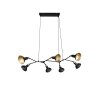 Trio Roxie Pendant Light brass, black, 7-light sources