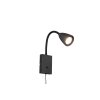 Trio Wanda Wall Light black, 1-light source