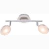 Globo Tina Spotlight LED chrome, matt nickel, 2-light sources