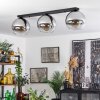 Koyoto  Ceiling Light glass 25 cm chrome, clear, Smoke-coloured, 3-light sources