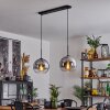 Koyoto  Pendant Light glass 25 cm chrome, clear, Smoke-coloured, 2-light sources