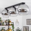 Koyoto  Ceiling Light glass 30 cm clear, Smoke-coloured, 3-light sources