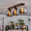 Koyoto  Ceiling Light glass 20 cm chrome, Smoke-coloured, 3-light sources
