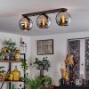 Koyoto  Ceiling Light glass 20 cm chrome, Smoke-coloured, 3-light sources