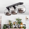 Koyoto  Ceiling Light glass 20 cm chrome, Smoke-coloured, 3-light sources
