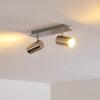 Ceiling Light Zuoz matt nickel, 2-light sources