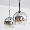 Koyoto  Pendant Light glass 25 cm clear, Smoke-coloured, 2-light sources