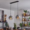 Koyoto  Pendant Light glass 25 cm clear, Smoke-coloured, 2-light sources