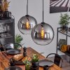 Koyoto  Pendant Light glass 30 cm clear, Smoke-coloured, 2-light sources
