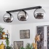 Koyoto  Ceiling Light glass 25 cm chrome, Smoke-coloured, 3-light sources