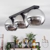 Koyoto  Ceiling Light glass 25 cm chrome, Smoke-coloured, 3-light sources