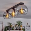 Koyoto  Ceiling Light glass 25 cm clear, Smoke-coloured, 3-light sources