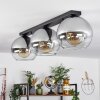 Koyoto  Ceiling Light glass 25 cm clear, Smoke-coloured, 3-light sources
