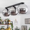 Koyoto  Ceiling Light glass 30 cm chrome, Smoke-coloured, 3-light sources