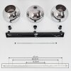 Koyoto  Ceiling Light glass 30 cm chrome, Smoke-coloured, 3-light sources