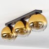 Koyoto  Ceiling Light glass 20 cm gold, clear, 3-light sources