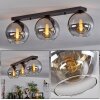 Koyoto  Ceiling Light glass 20 cm clear, Smoke-coloured, 3-light sources