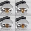 Koyoto  Ceiling Light glass 20 cm clear, Smoke-coloured, 3-light sources