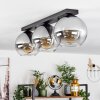 Koyoto  Ceiling Light glass 20 cm clear, Smoke-coloured, 3-light sources