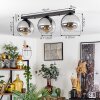 Koyoto  Ceiling Light glass 20 cm clear, Smoke-coloured, 3-light sources