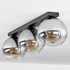 Koyoto  Ceiling Light glass 20 cm clear, Smoke-coloured, 3-light sources