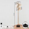 Chehalis Floor Lamp LED brass, black, 6-light sources
