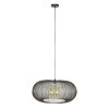 Agueda pendant luminaire dark brown, matt nickel, black, 1-light source