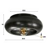 Gralhos Ceiling Light black, 1-light source