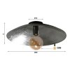 Shield Ceiling Light matt nickel, black, 1-light source