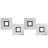 Grossmann KARREE Ceiling Light LED aluminium, black, 4-light sources