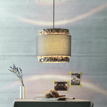 Brilliant Waterlilly Pendant Light black, 1-light source