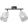 Brilliant Weald Ceiling Light black, 2-light sources