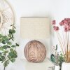 Lahnus Table lamp brown, Wood like finish, white, 1-light source