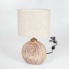 Lahnus Table lamp brown, Wood like finish, white, 1-light source