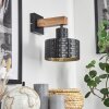 Chabian Wall Light brown, Wood like finish, black, 1-light source