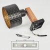 Chabian Wall Light brown, Wood like finish, black, 1-light source