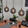 Recoutas Pendant Light black, 3-light sources