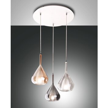 Fabas Luce LILA Pendant Light white, 3-light sources
