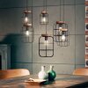 Brilliant Gwen Pendant Light Dark wood, black, 6-light sources